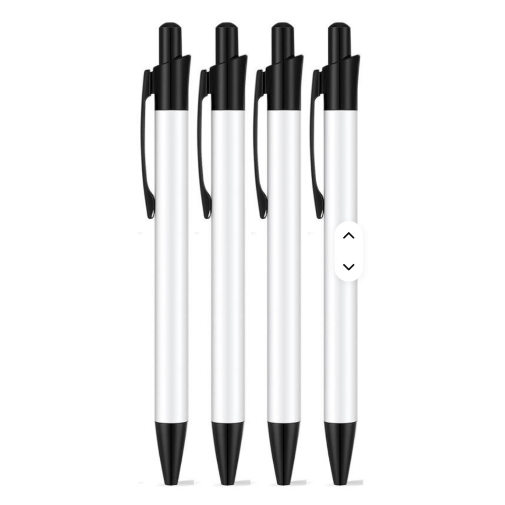 Bolígrafos sencillo de boton (Plateado)