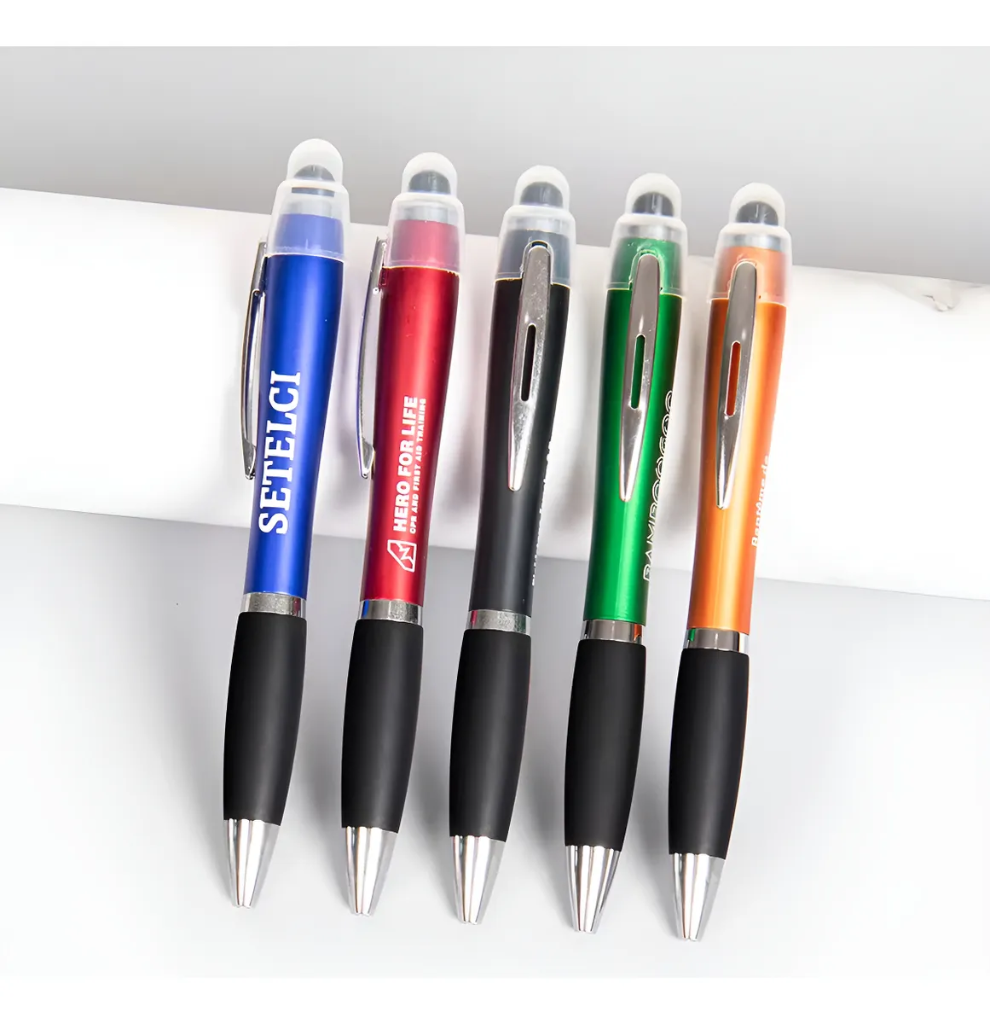 Bolígrafos Luz Led (Plateado)