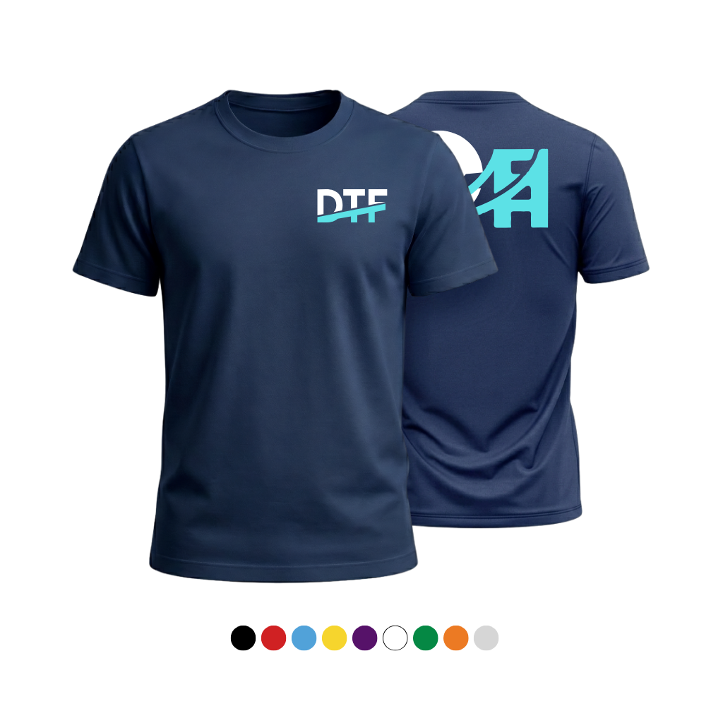 Franelas de Algodon Personalizada Dtf Textil tipo insignia y espalda